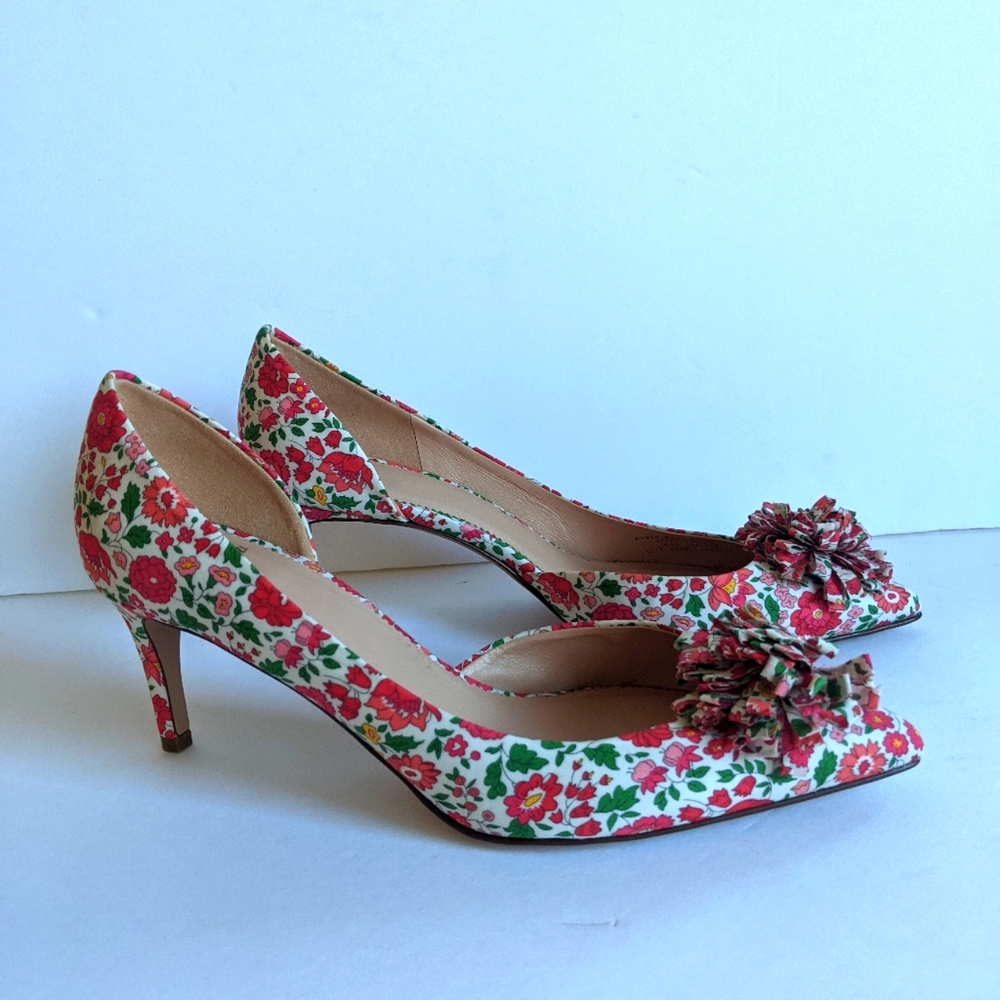 J Crew Colette d Orsay pump floral print size 8